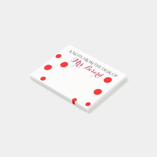 PERSONALISIERTER NOTIZBLOCK VOM SCHREIBTISCH DES (angewinkelt)
