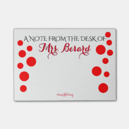 PERSONALISIERTER NOTIZBLOCK VOM SCHREIBTISCH DES