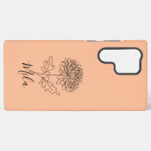 Personalisierter November Chrysanthemum Birth Blum Samsung Galaxy Hülle (Rückseite (Horizontal))
