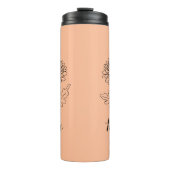 Personalisierter November Chrysanthemum Birth Blum Thermosbecher (Vorderseite)