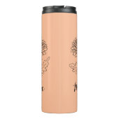 Personalisierter November Chrysanthemum Birth Blum Thermosbecher (Rückseite)