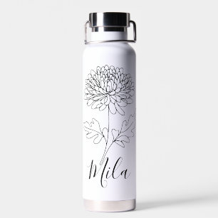 Personalisierter November Chrysanthemum Birth Blum Trinkflasche
