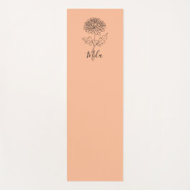 Personalisierter November Chrysanthemum Birth Blum Yogamatte