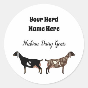 Personalisierter Nubian Dairy Goat Sticker