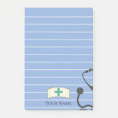 Personalisierter Nurse Cap Stethoscope Fun Post-it Klebezettel (Vorderseite)