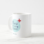 Personalisierter Nurse Life Saver Kaffeetasse (Vorderseite Links)