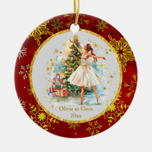Personalisierter Nussknacker-Ballett-Weihnachten - Keramik Ornament