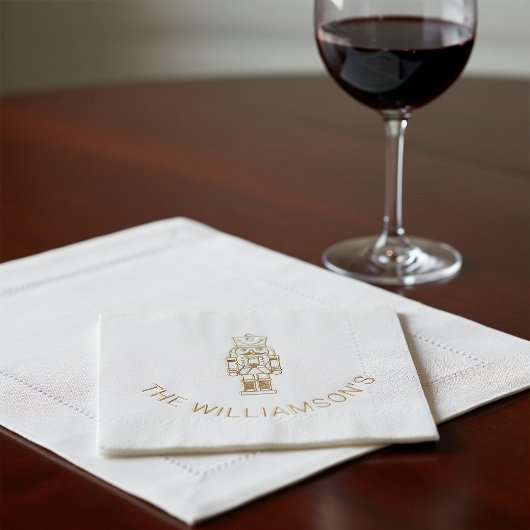 Personalisierter Nussknacker-Foil mit Stempelung f Servietten Mit Folie