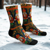 Personalisierter Nussknacker-Spielzeugsoldat-Feier Socken