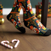 Personalisierter Nussknacker-Spielzeugsoldat-Feier Socken