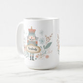 Personalisierter Nussknacker-Weihnachtsname Kaffeetasse (Vorderseite Links)