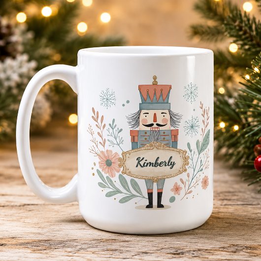 Personalisierter Nussknacker-Weihnachtsname Kaffeetasse