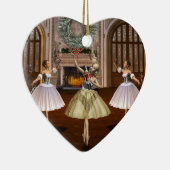 Personalisierter Nutcracker Ballerina Herzdekorati Keramikornament (Rechts)