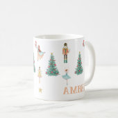 Personalisierter Nutcracker & Ballerina Niedliche  Kaffeetasse (VorderseiteRechts)