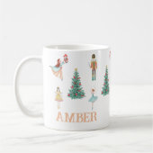 Personalisierter Nutcracker & Ballerina Niedliche  Kaffeetasse (Links)