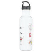 Personalisierter Nutcracker Ballet Keepake bleifre Edelstahlflasche (Rückseite)