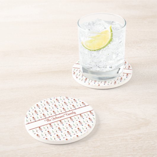 Personalisierter Nutcracker Ballet Music Holiday D Getränkeuntersetzer (Seite)