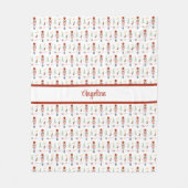 Personalisierter Nutcracker Ballet Music Holiday Fleecedecke (Vorderseite)