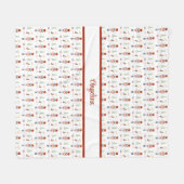 Personalisierter Nutcracker Ballet Music Holiday Fleecedecke (Vorderseite (Horizontal))