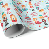 Personalisierter Nutcracker Ballett Multikulturell Geschenkpapier (Rolleneckpunkt)