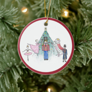 Personalisierter Nutcracker Ballett-Ornament Keramik Ornament