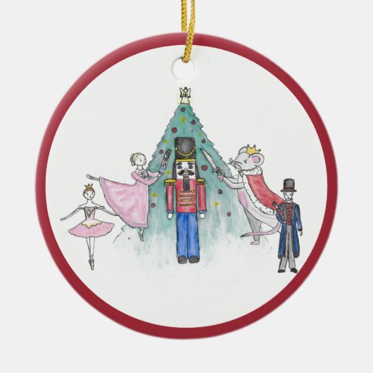 Personalisierter Nutcracker Ballett-Ornament Keramik Ornament (Vorne)