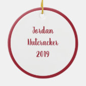 Personalisierter Nutcracker Ballett-Ornament Keramik Ornament (Hinten)