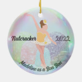 Personalisierter Nutcracker - Bön Bon Keramik Ornament (Hinten)