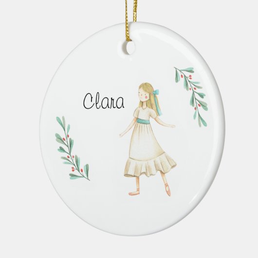 Personalisierter Nutcracker Clara Keepake Keramik Ornament (Links)