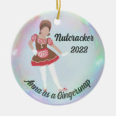 Personalisierter Nutcracker - Fingerfang Keramik Ornament (Vorne)