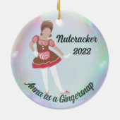 Personalisierter Nutcracker - Fingerfang Keramik Ornament (Hinten)