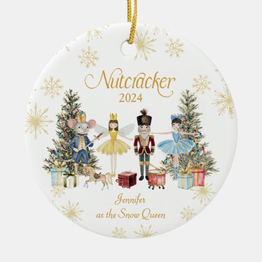 Personalisierter Nutcracker Keramik Ornament (Vorne)
