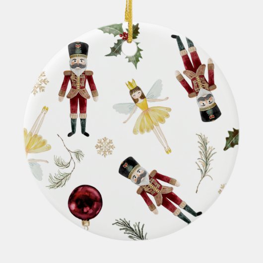 Personalisierter Nutcracker Keramik Ornament (Hinten)