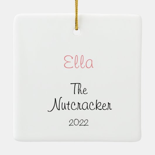 Personalisierter Nutcracker Keramikornament (Rückseite)