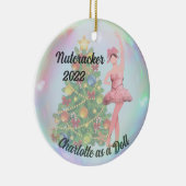 Personalisierter Nutcracker-Ornament - Ballerina-P Keramik Ornament (Rechts)
