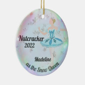 Personalisierter Nutcracker-Ornament - Schneekönig Keramik Ornament (Rechts)