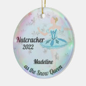 Personalisierter Nutcracker-Ornament - Schneekönig Keramik Ornament (Links)