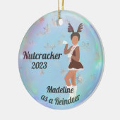 Personalisierter Nutcracker - Rentier Keramik Ornament (Links)