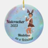 Personalisierter Nutcracker - Rentier Keramik Ornament (Hinten)