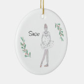 Personalisierter Nutcracker-Snowball-Sake Keramik Ornament (Rechts)