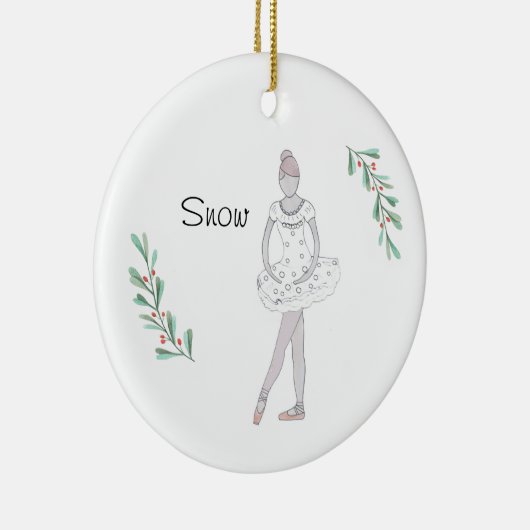 Personalisierter Nutcracker-Snowball-Sake Keramik Ornament (Rechts)