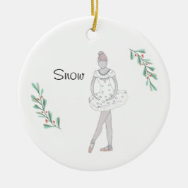 Personalisierter Nutcracker-Snowball-Sake Keramik Ornament