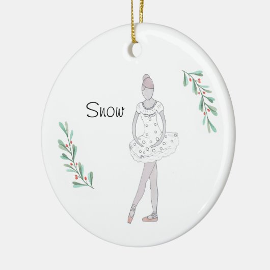 Personalisierter Nutcracker-Snowball-Sake Keramik Ornament (Links)