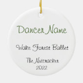 Personalisierter Nutcracker-Snowball-Sake Keramik Ornament (Hinten)