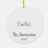 Personalisierter Nutcracker Spanisch/Mutterkuchen Keramik Ornament (Hinten)