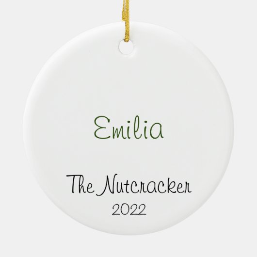 Personalisierter Nutcracker Spanisch/Mutterkuchen Keramik Ornament (Hinten)