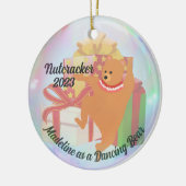 Personalisierter Nutcracker - Tanzbären Keramik Ornament (Links)