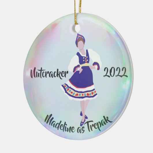 Personalisierter Nutcracker - Trepak/Russisch Keramik Ornament (Links)
