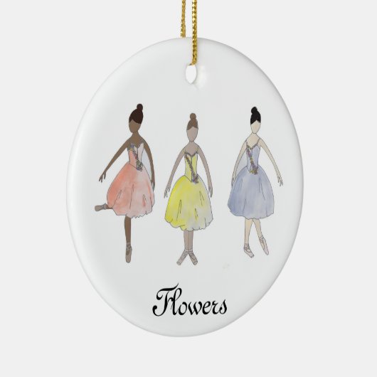 Personalisierter Nutcracker Waltz der Blume Keramik Ornament (Rechts)