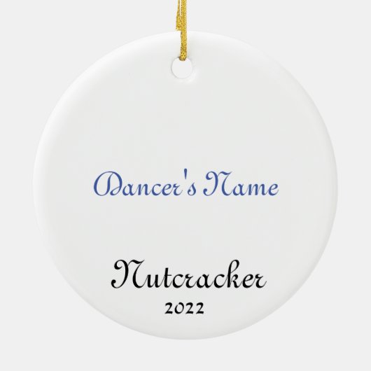 Personalisierter Nutcracker Waltz der Blume Keramik Ornament (Hinten)